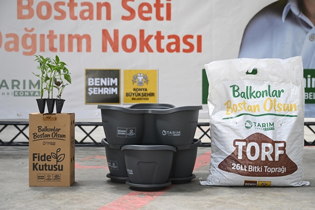 KONYA BÜYÜKŞEHİR “BALKONLAR BOSTAN OLSUN” PROJESİNDE BOSTAN SETLERİNİN DAĞITIMINA BAŞLADI